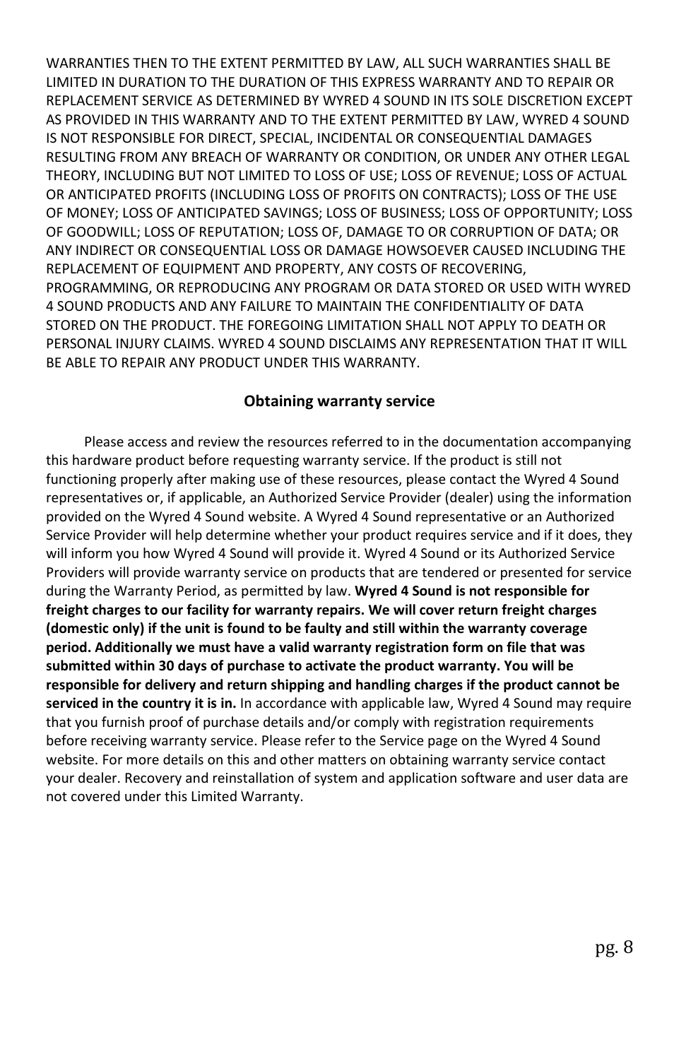 Wyred 4 Sound MC 7150 User Manual | Page 10 / 12