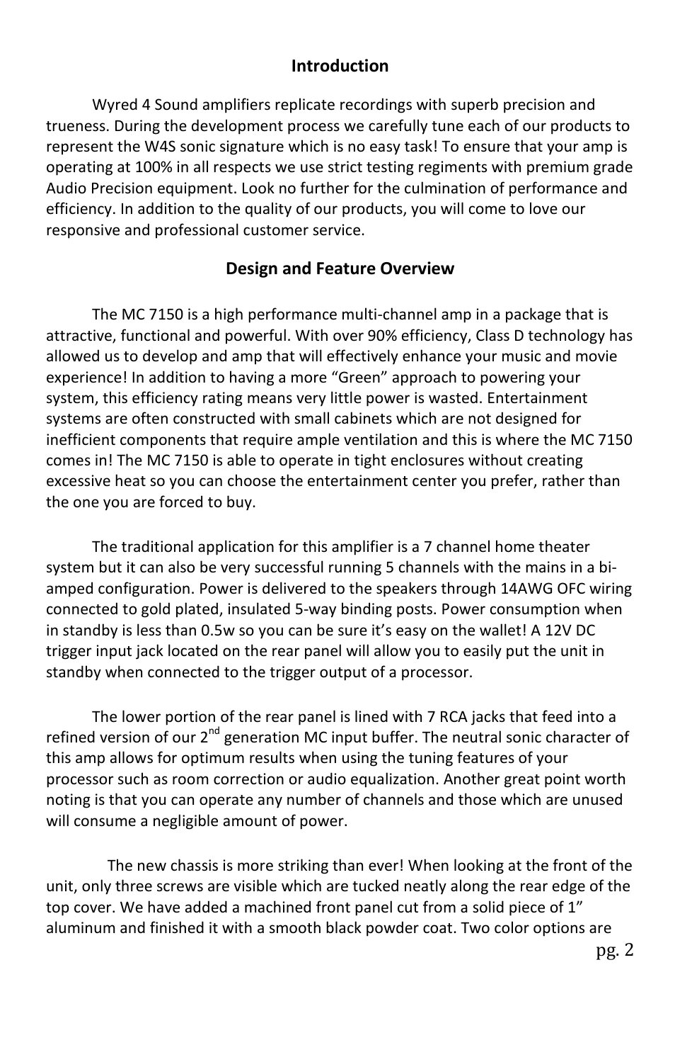Wyred 4 Sound MC 7150 User Manual | Page 4 / 12