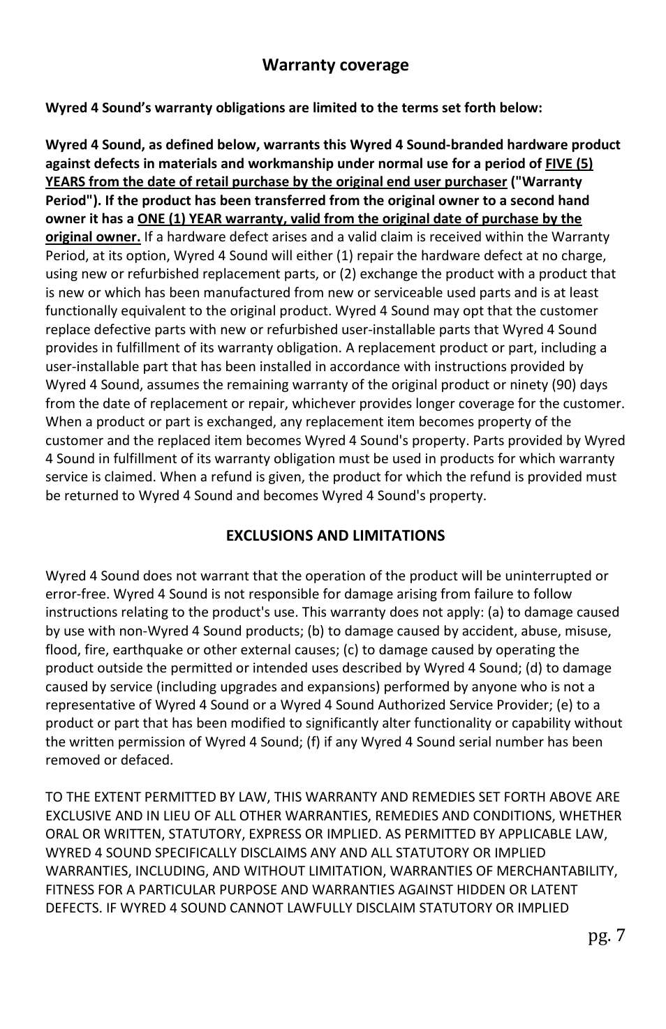 Wyred 4 Sound MC 7150 User Manual | Page 9 / 12
