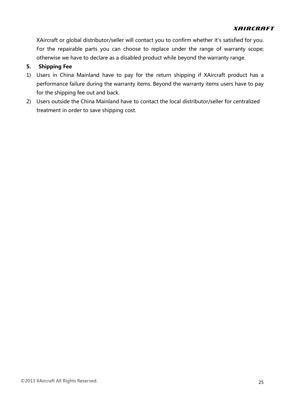 XAIRCRAFT MINIX User Manual | Page 27 / 28