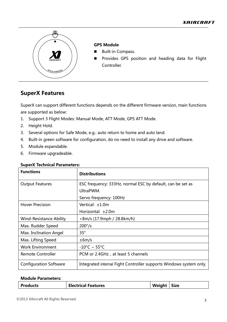 Superx features | XAIRCRAFT Super X User Manual | Page 6 / 31