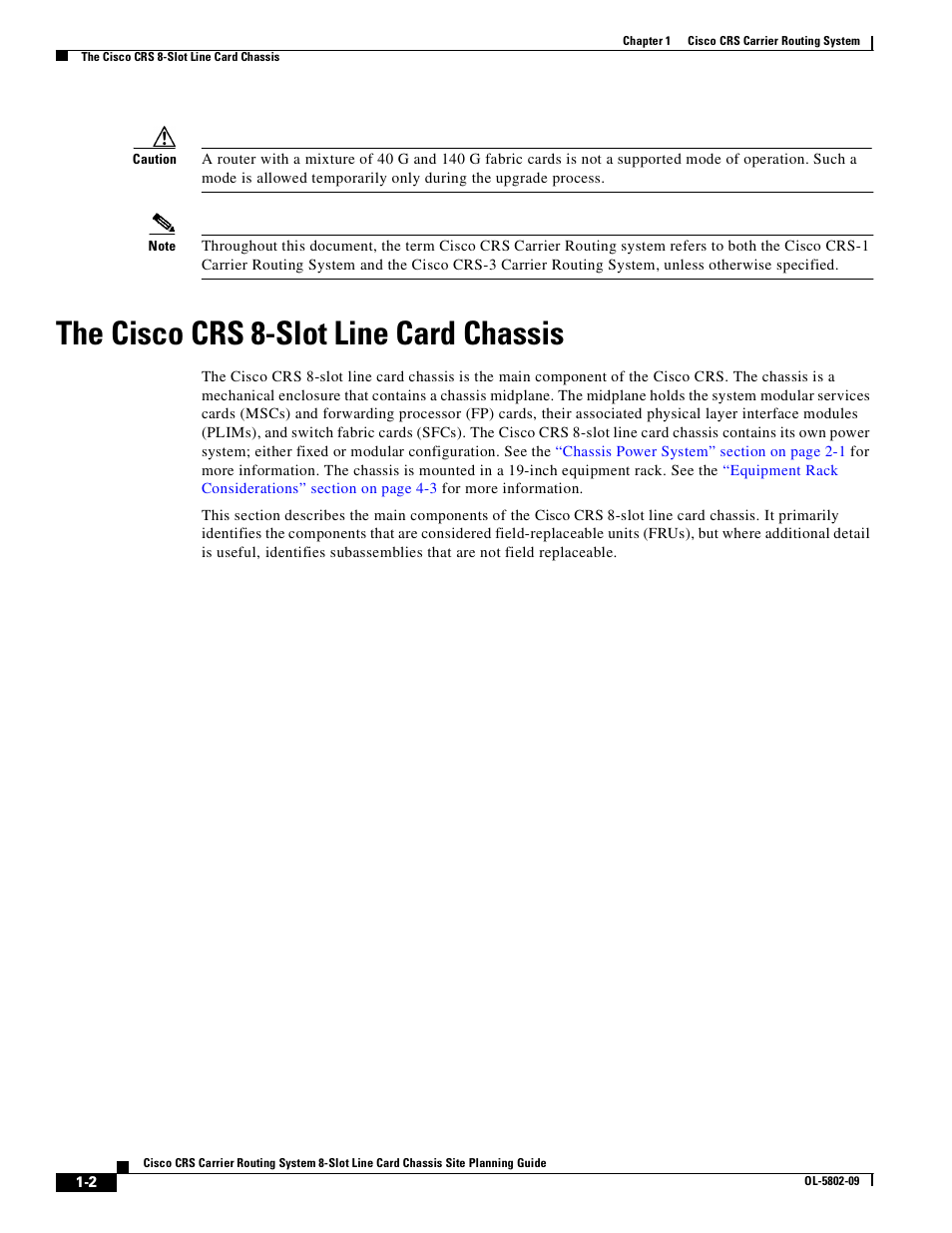 The cisco crs 8-slot line card chassis | Cisco CRS-1 User Manual | Page 10 / 70