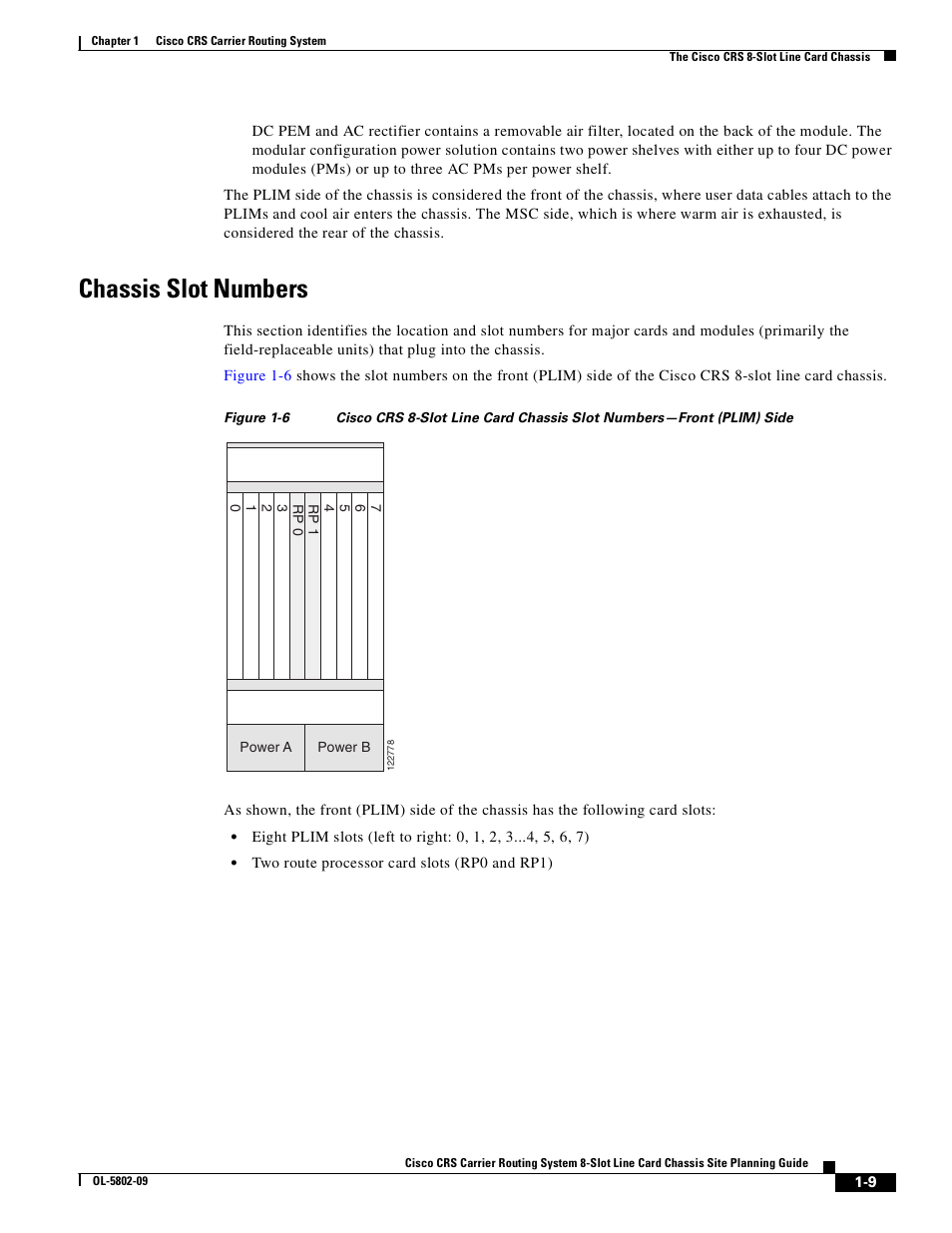 Chassis slot numbers | Cisco CRS-1 User Manual | Page 17 / 70