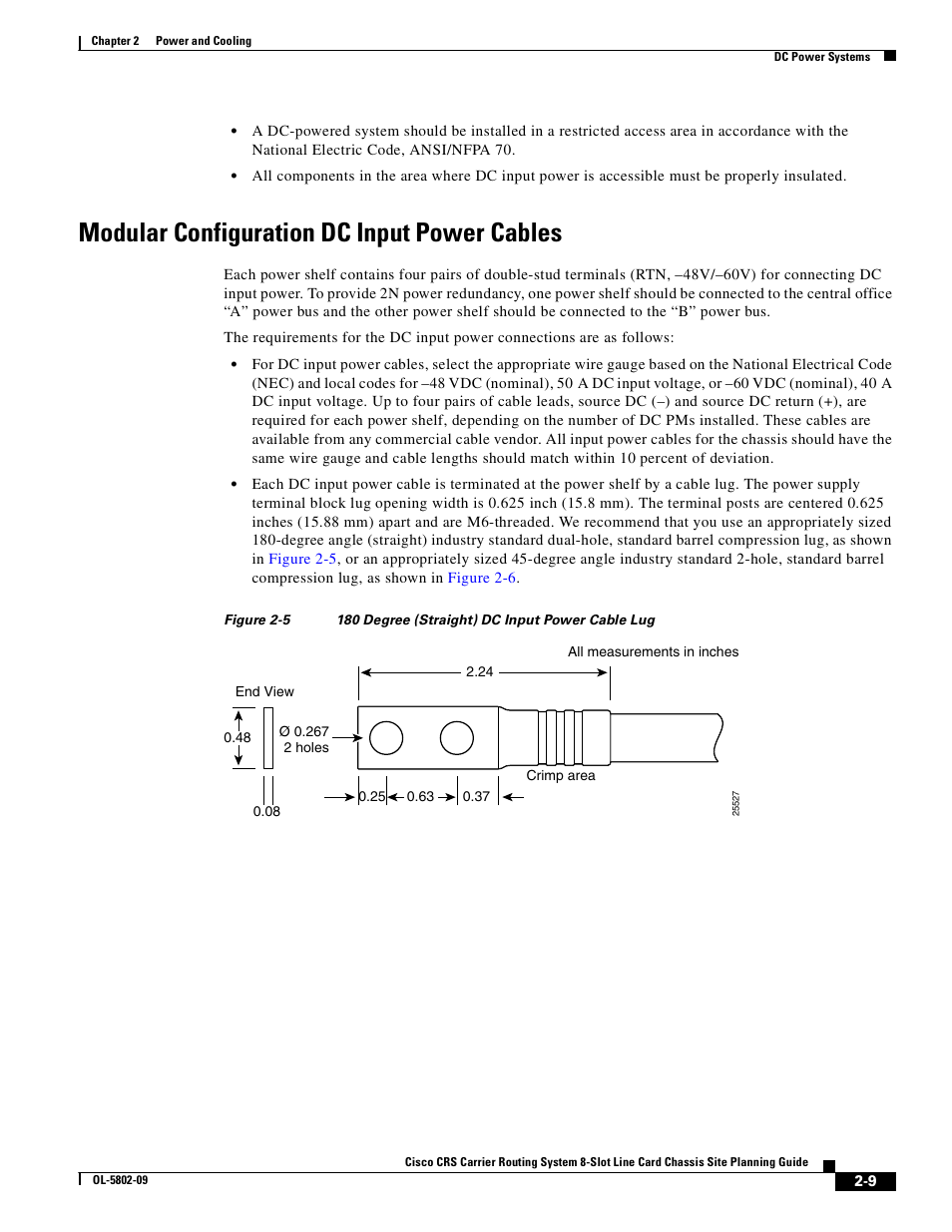 Modular configuration dc input power cables | Cisco CRS-1 User Manual | Page 29 / 70