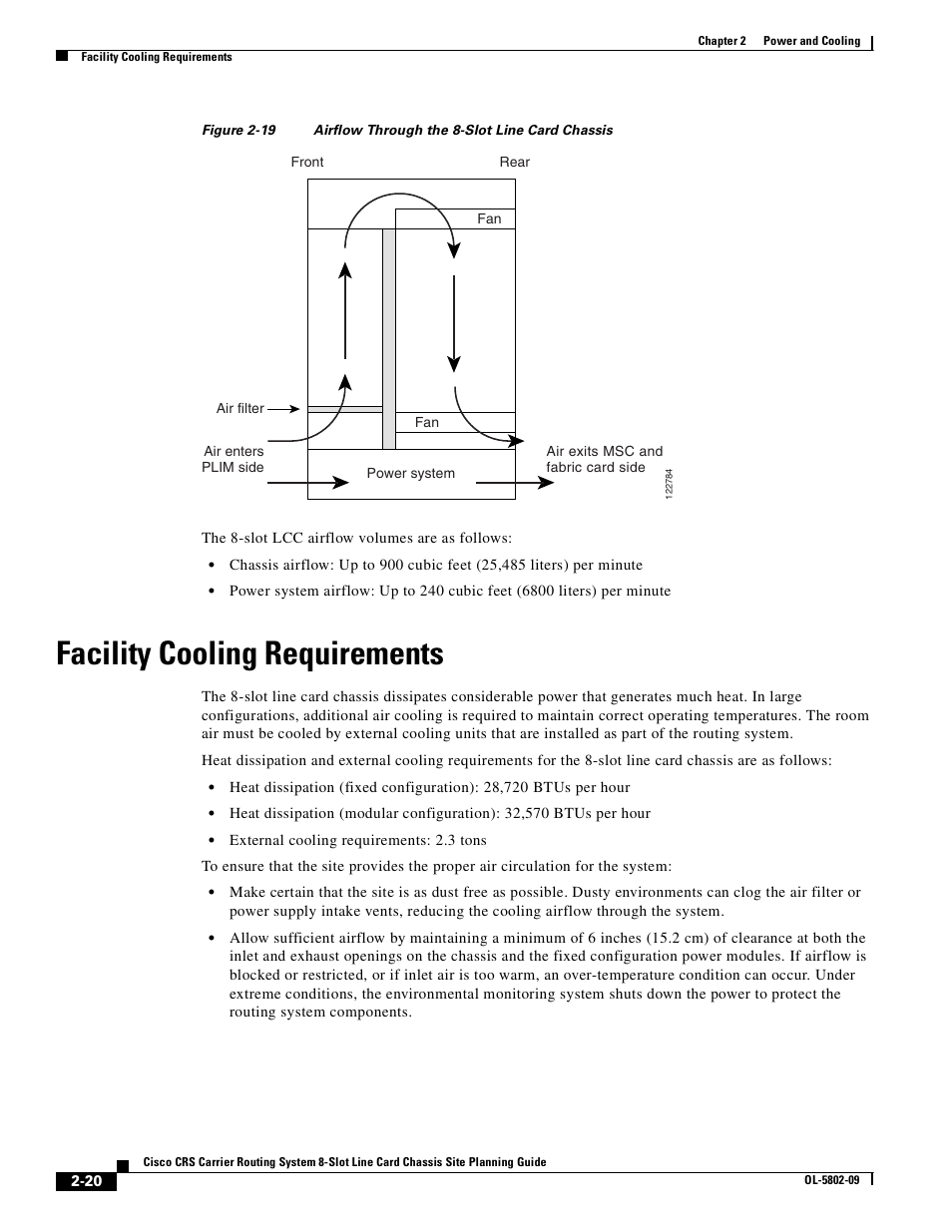 Facility cooling requirements, Figure 2-19 | Cisco CRS-1 User Manual | Page 40 / 70