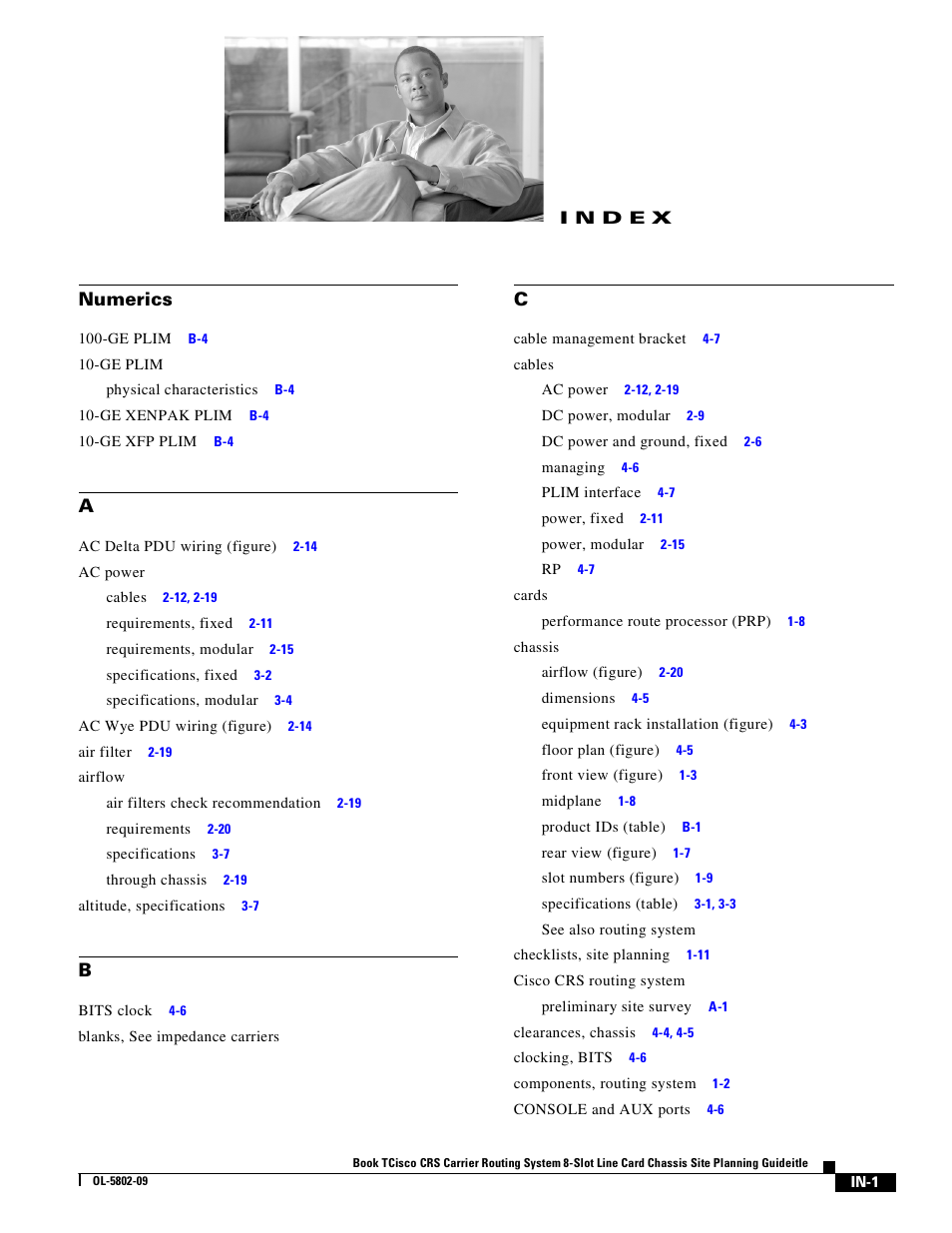 Index, N d e x, Numerics | Cisco CRS-1 User Manual | Page 67 / 70