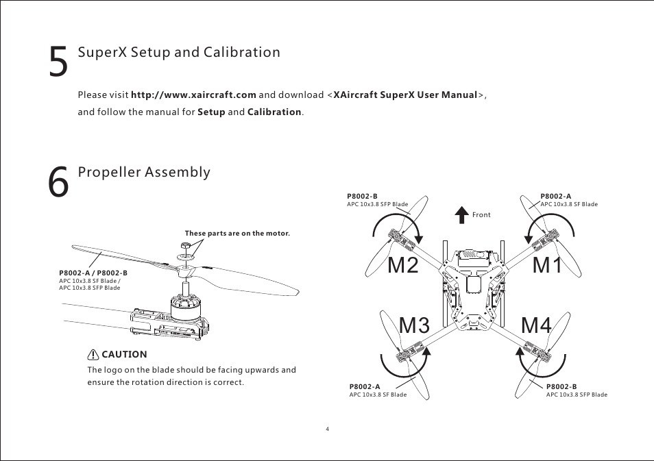 M2 m1 m3 m4 | XAIRCRAFT Xcope User Manual | Page 5 / 11