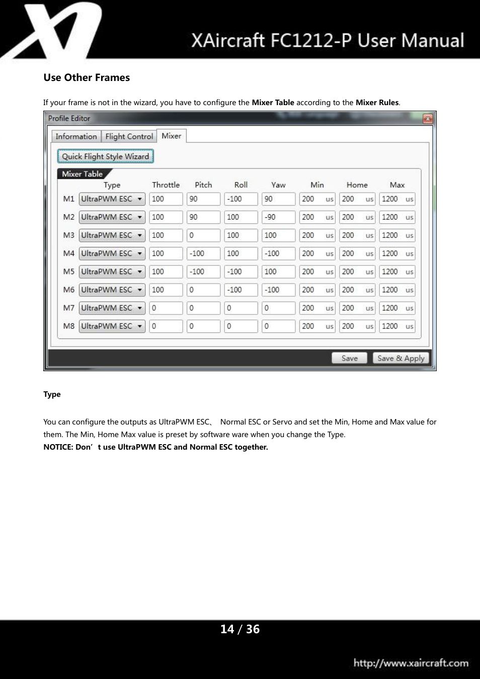XAIRCRAFT FC1212-P User Manual | Page 17 / 39