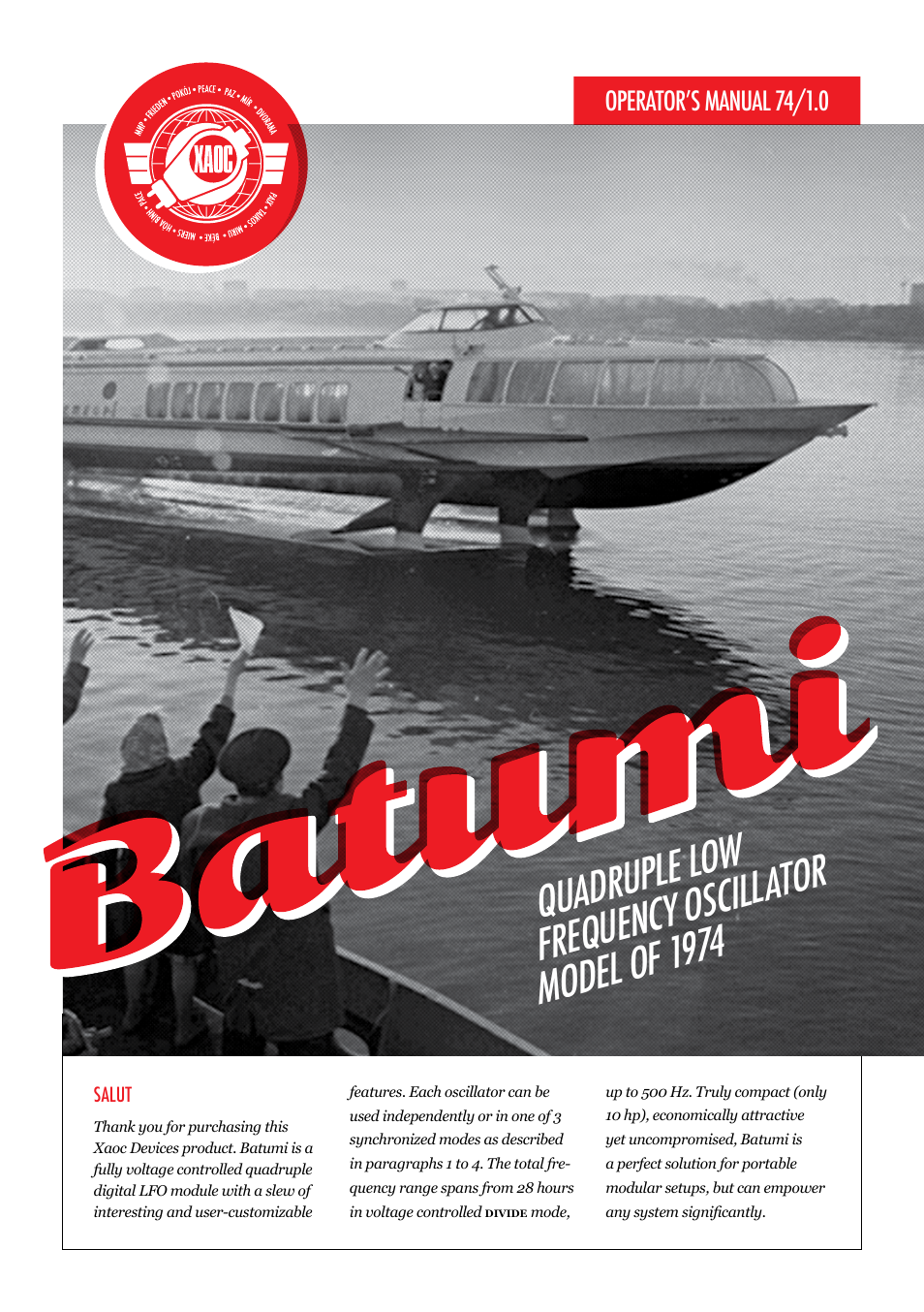 Xaoc Devices Batumi User Manual | 4 pages