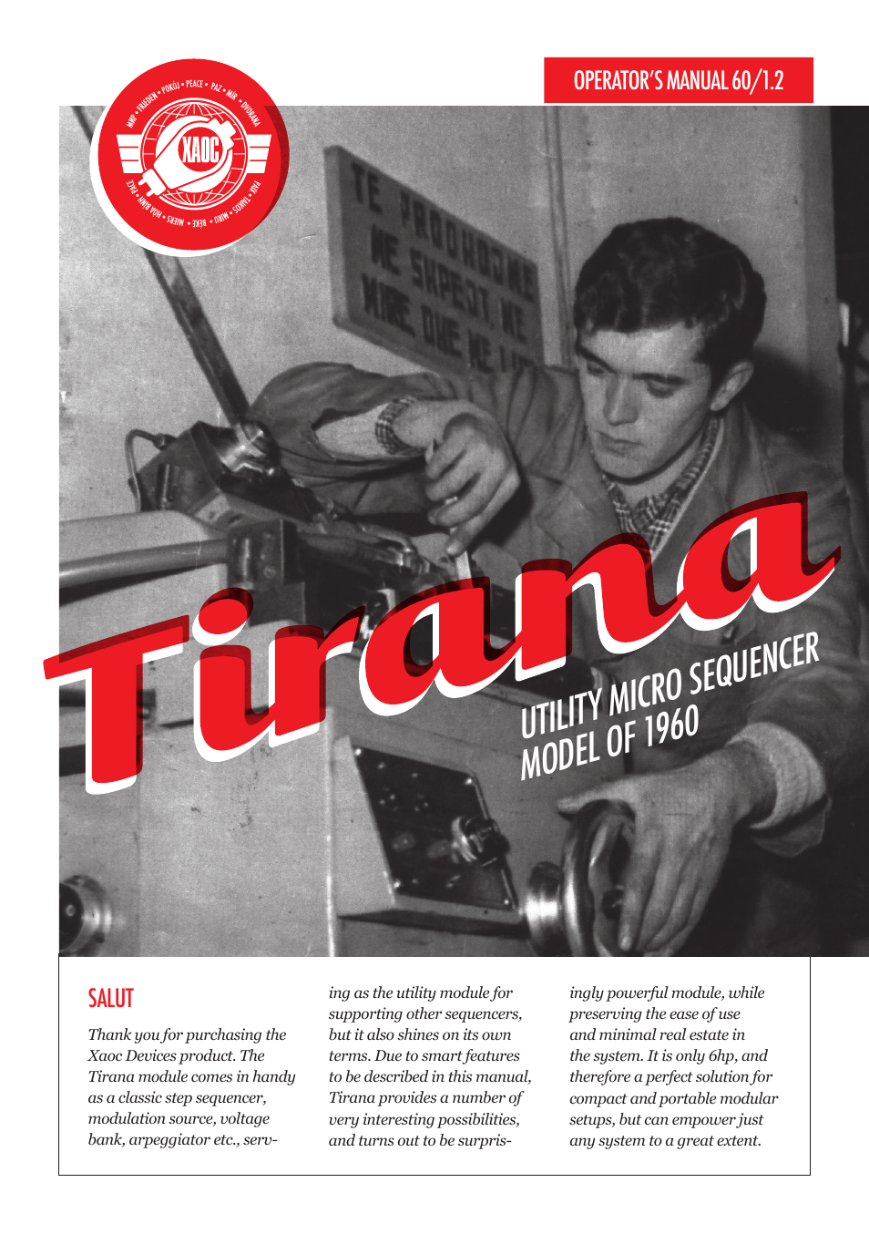 Xaoc Devices Tirana User Manual | 4 pages