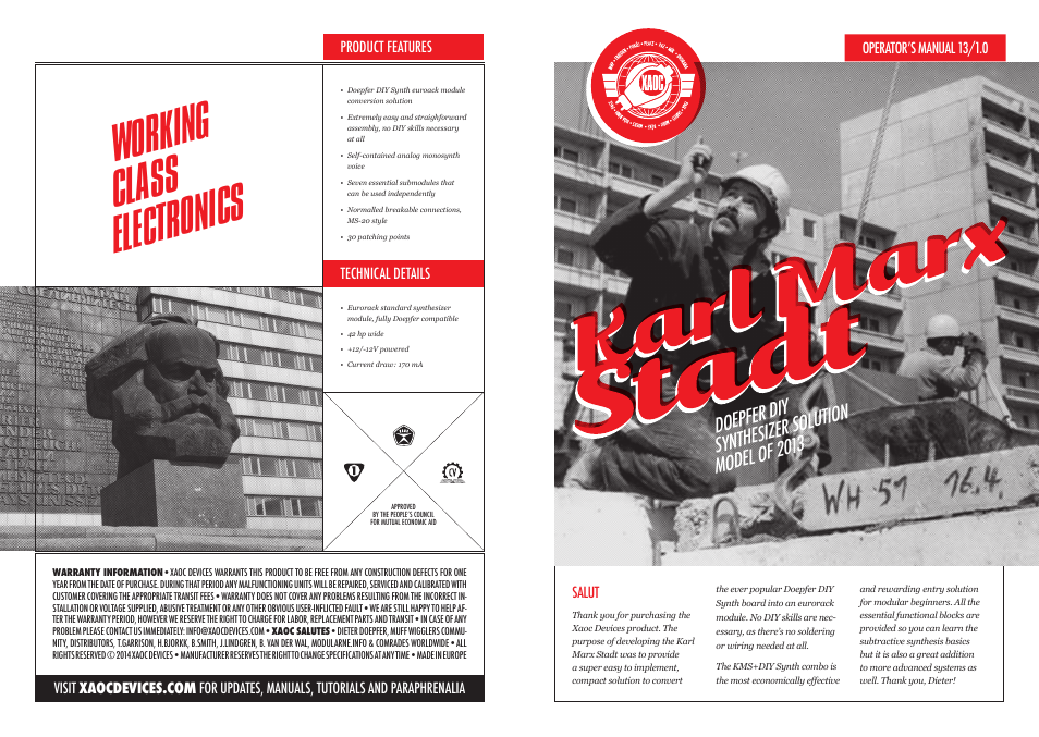 Xaoc Devices Karl Marx Stadt User Manual | 2 pages