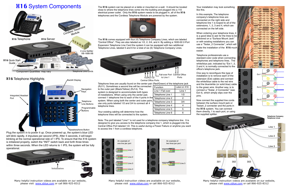 Xblue Networks X16 User Manual | 2 pages