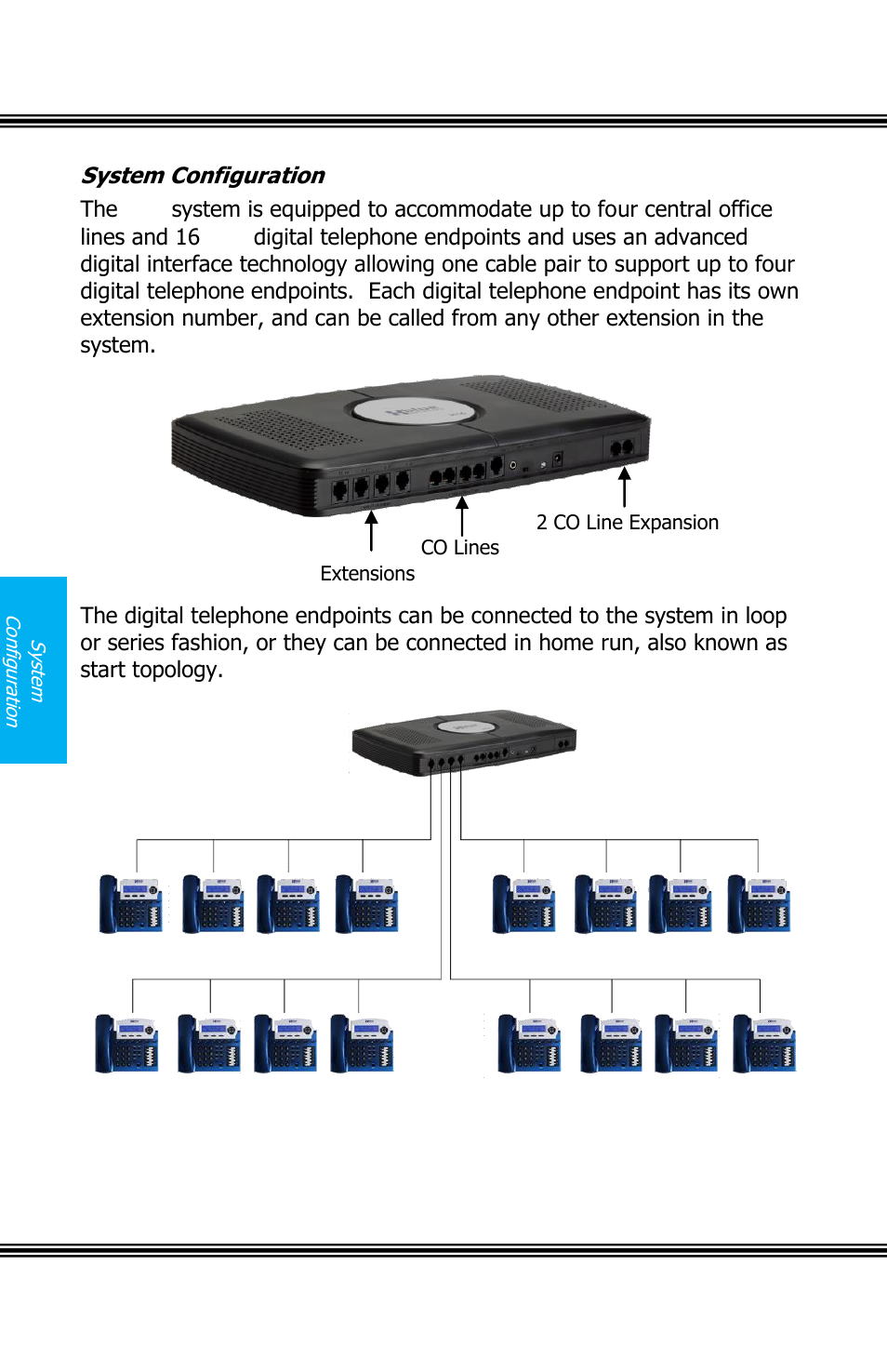 System configuration | Xblue Networks X16 User Manual | Page 12 / 72