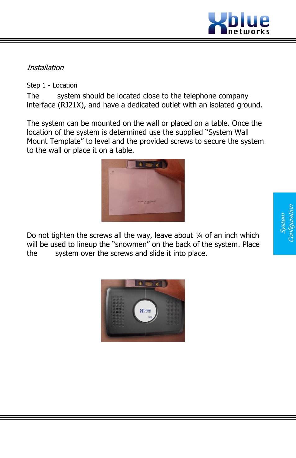 Nstallation, Step 1 - location, Issue 2 | Xblue Networks X16 User Manual | Page 13 / 72