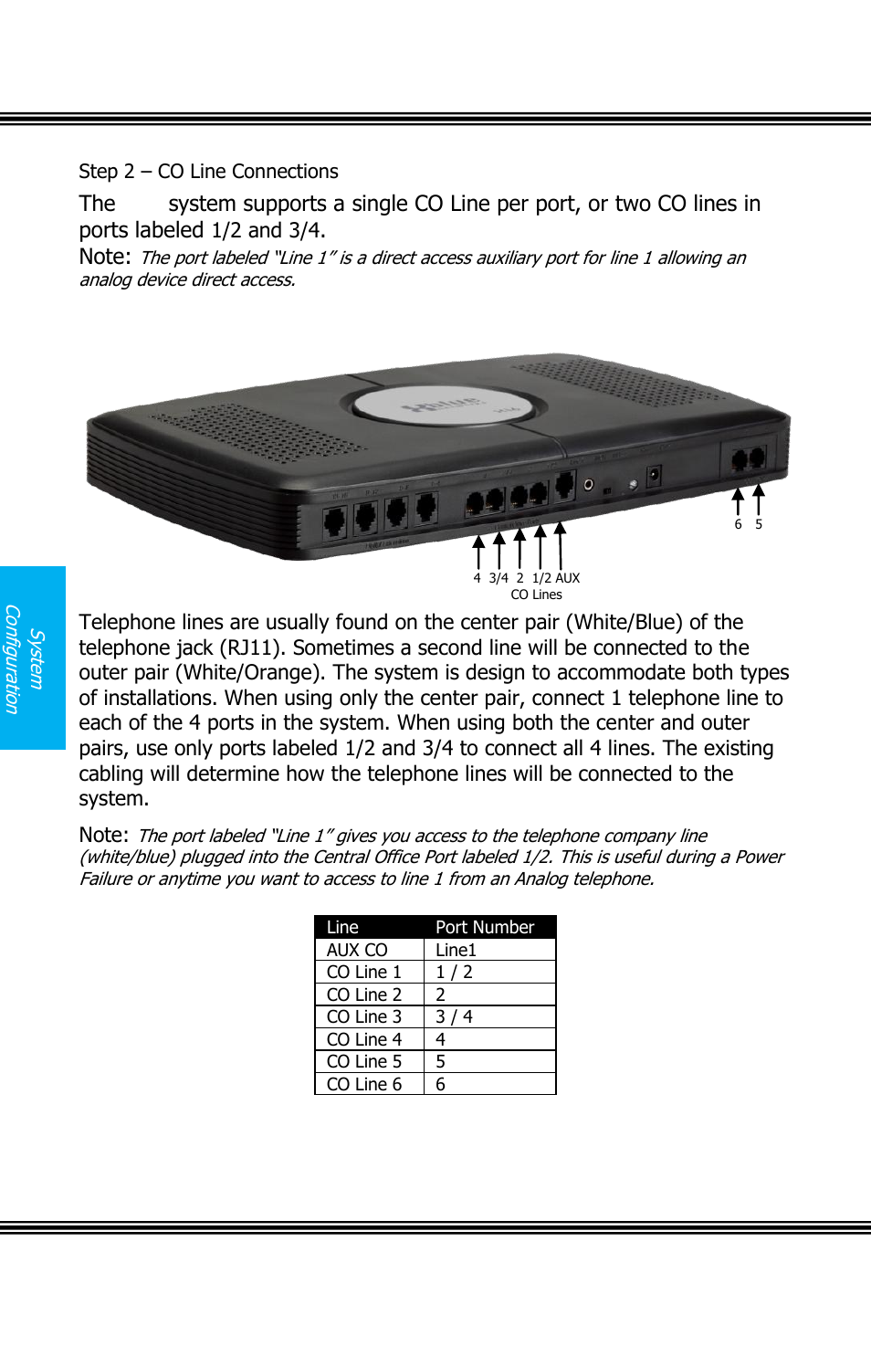 Step 2 – co line connections | Xblue Networks X16 User Manual | Page 14 / 72
