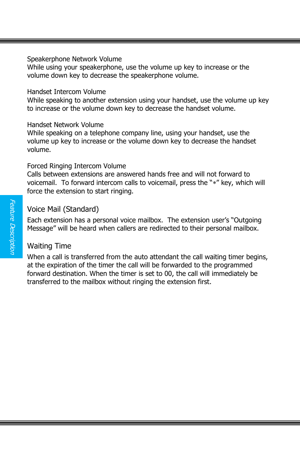 Oice, Tandard, Aiting | Xblue Networks X16 User Manual | Page 36 / 72