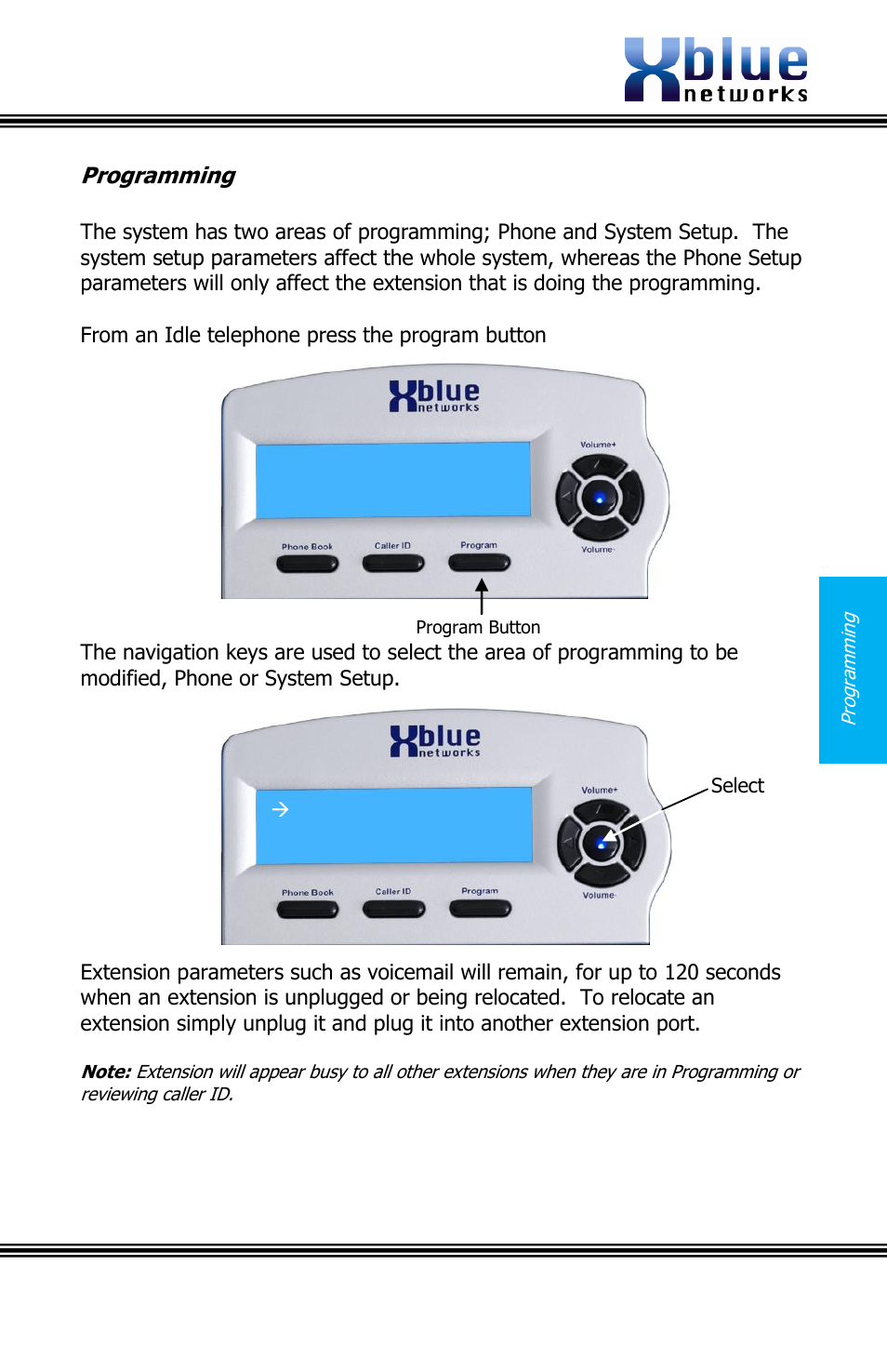 Programming, Issue 2 | Xblue Networks X16 User Manual | Page 37 / 72