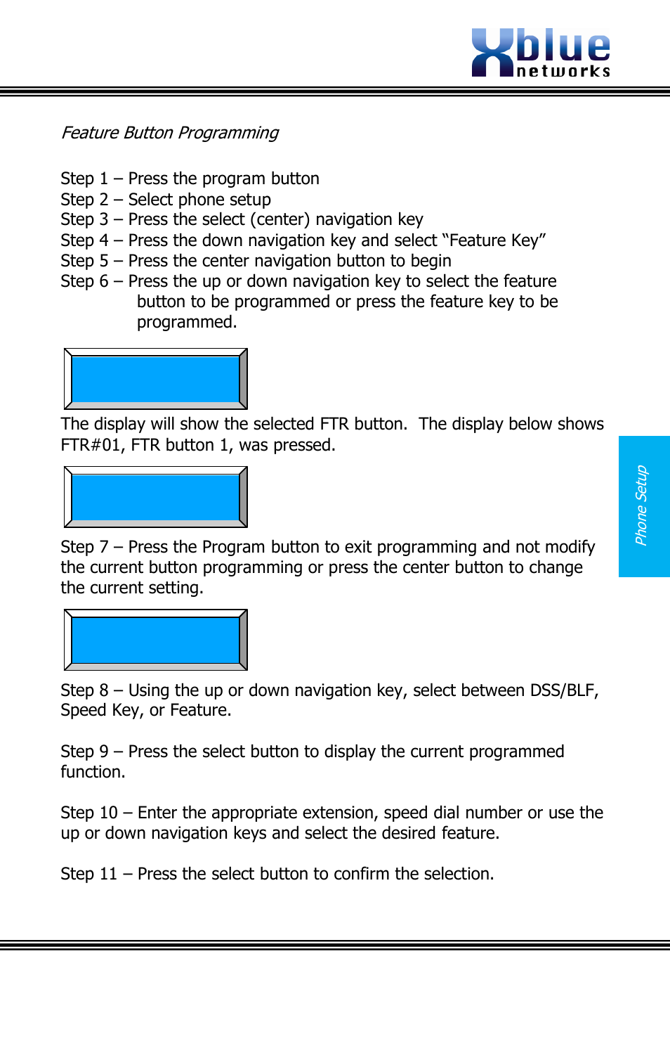 Eature, Utton, Rogramming | Issue 2 | Xblue Networks X16 User Manual | Page 45 / 72