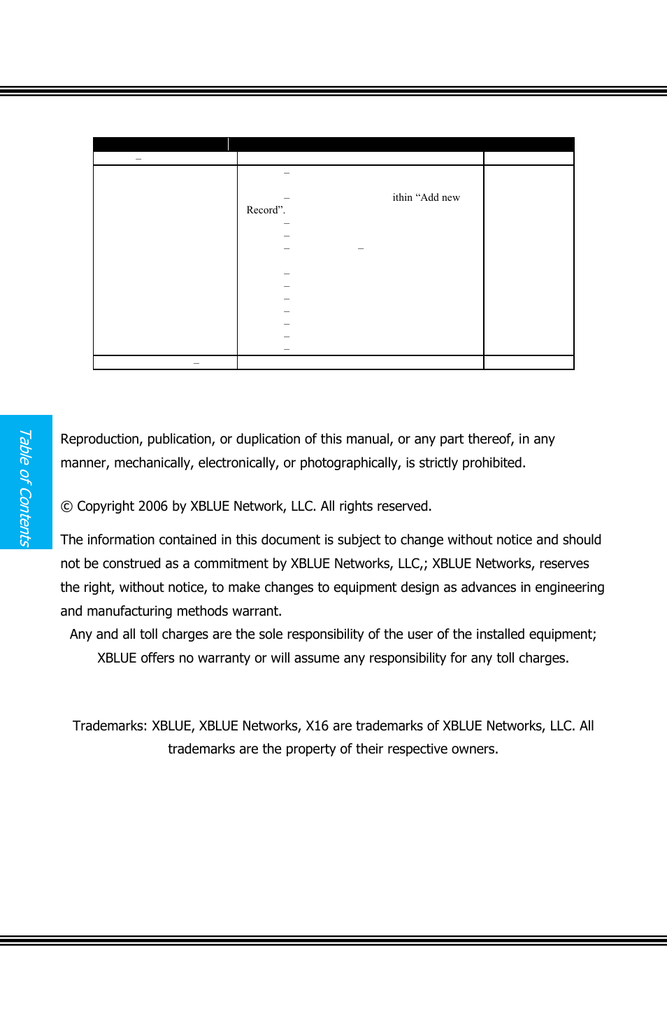 X16 user guide | Xblue Networks X16 User Manual | Page 2 / 52