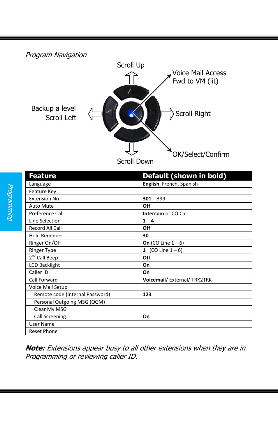 Rogram, Avigation, X16 user guide | Program navigation | Xblue Networks X16 User Manual | Page 20 / 52