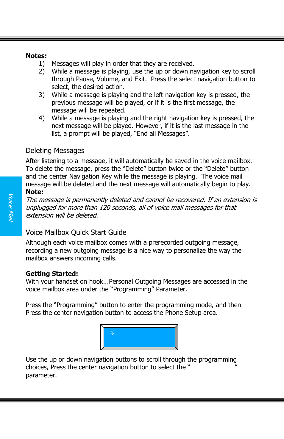 Deleting messages, Voice mailbox quick start guide, X16 user guide | Xblue Networks X16 User Manual | Page 46 / 52