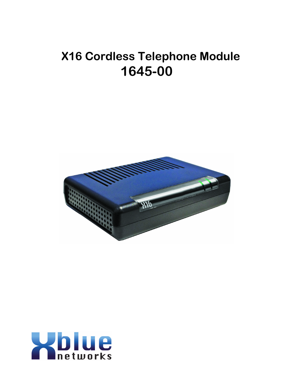 Xblue Networks X16 User Manual | 23 pages