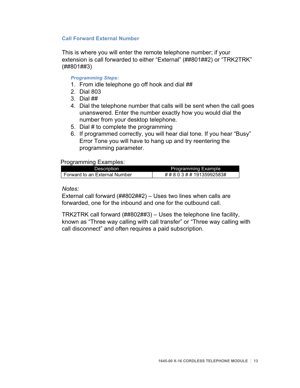 Xblue Networks X16 User Manual | Page 13 / 23