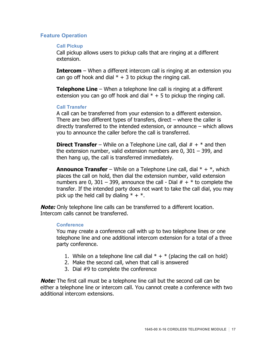 Xblue Networks X16 User Manual | Page 17 / 23