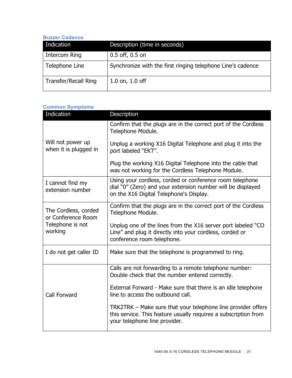 Xblue Networks X16 User Manual | Page 21 / 23