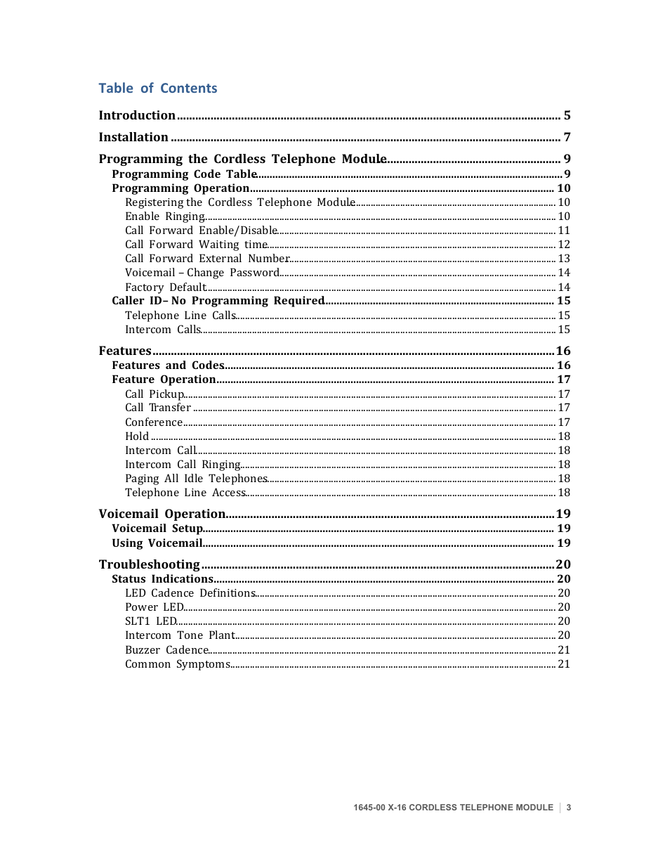Xblue Networks X16 User Manual | Page 3 / 23