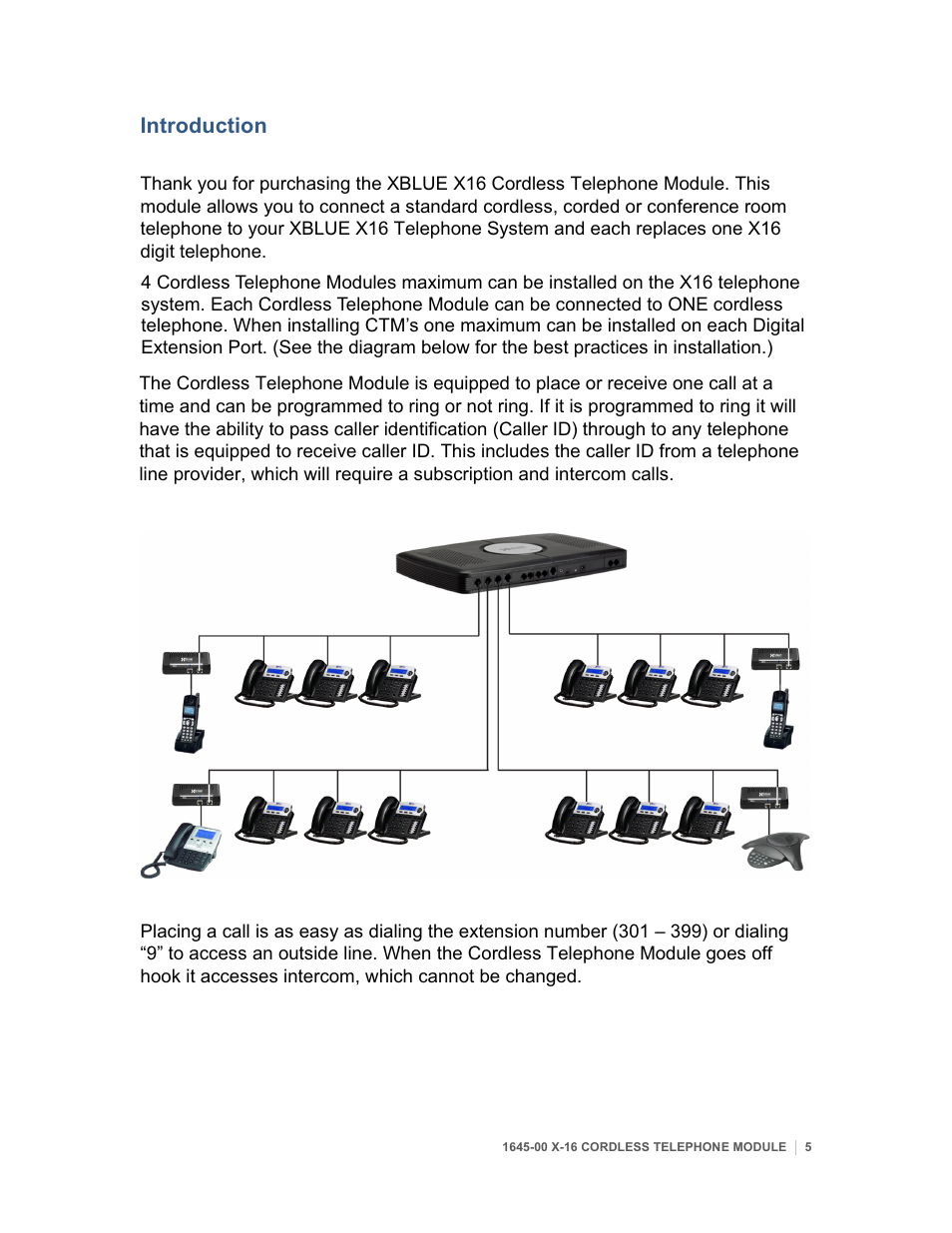 Introduction | Xblue Networks X16 User Manual | Page 5 / 23