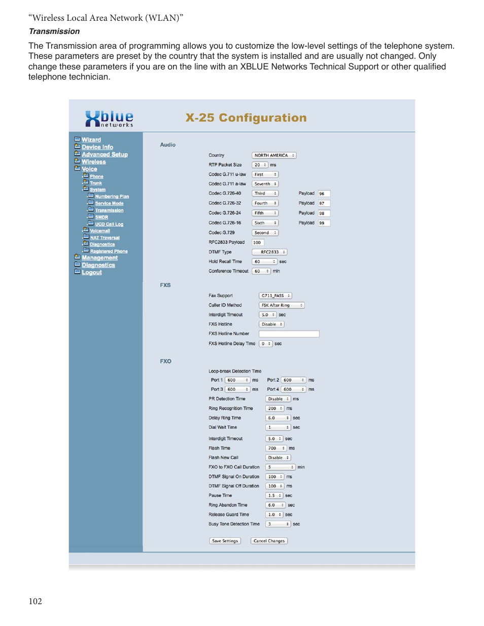 Xblue Networks X-25 User Manual | Page 102 / 148