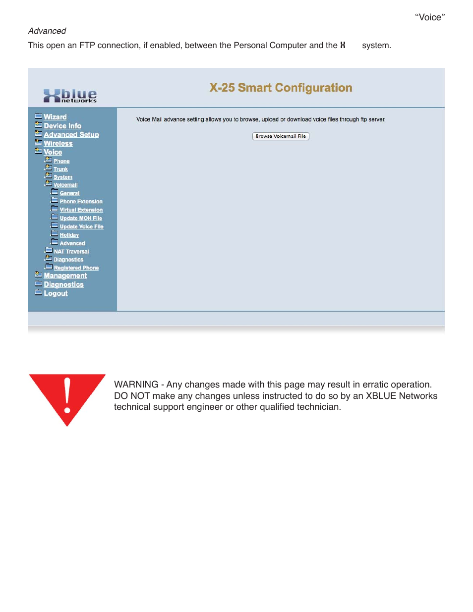 Xblue Networks X-25 User Manual | Page 111 / 148