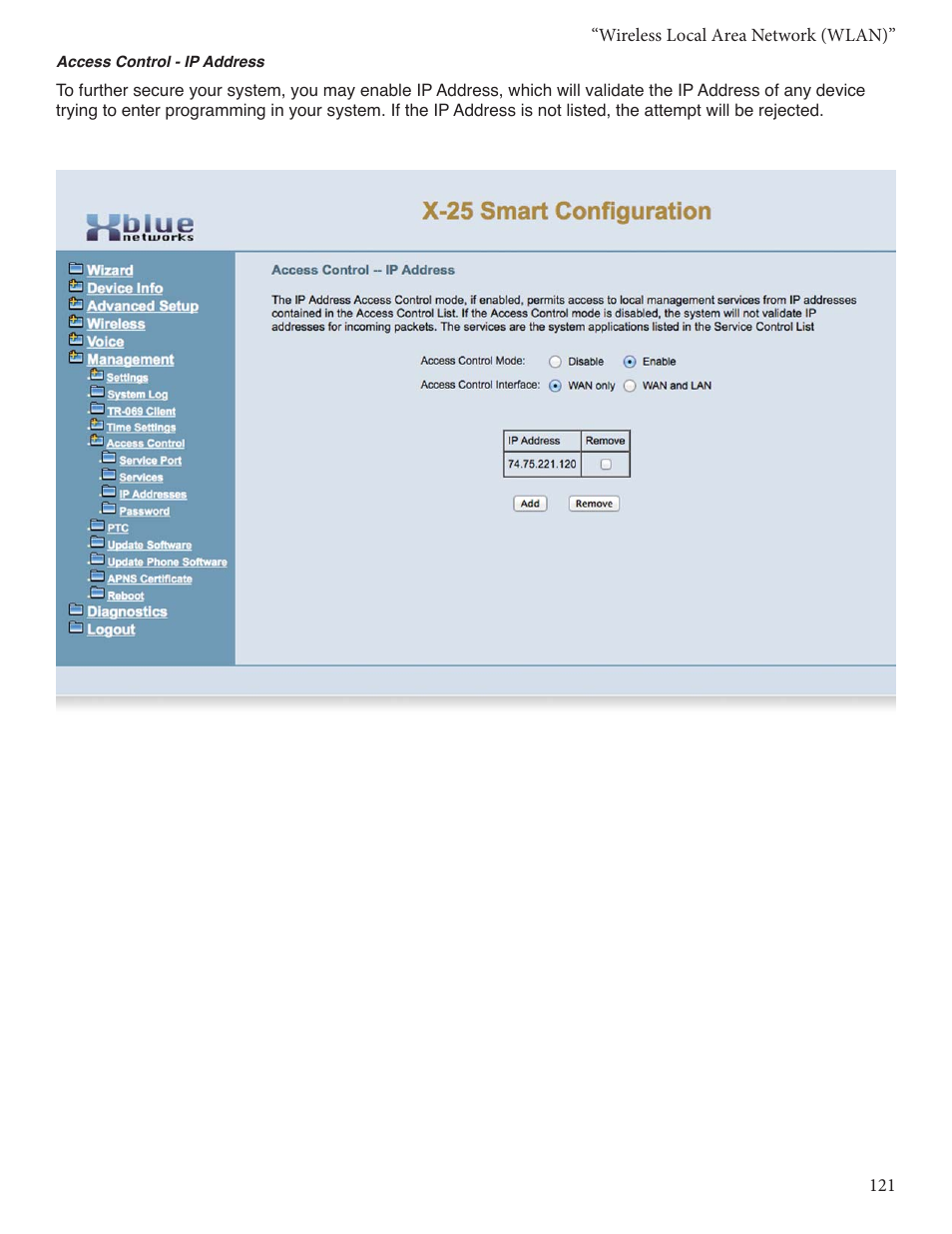 Xblue Networks X-25 User Manual | Page 121 / 148