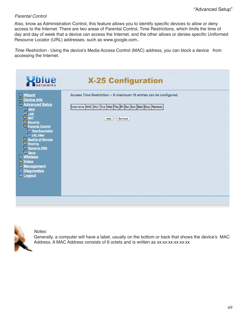 Xblue Networks X-25 User Manual | Page 69 / 148