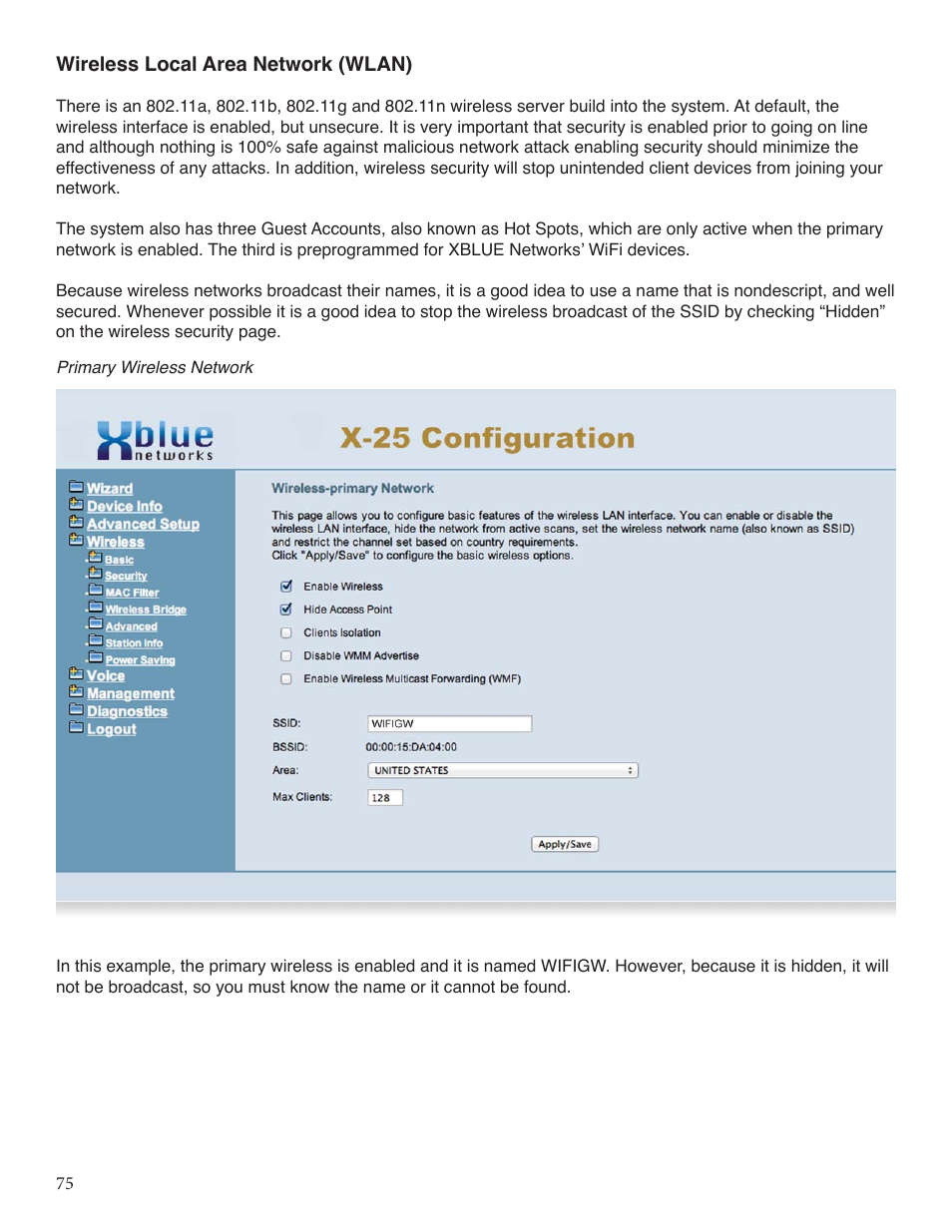 Xblue Networks X-25 User Manual | Page 75 / 148