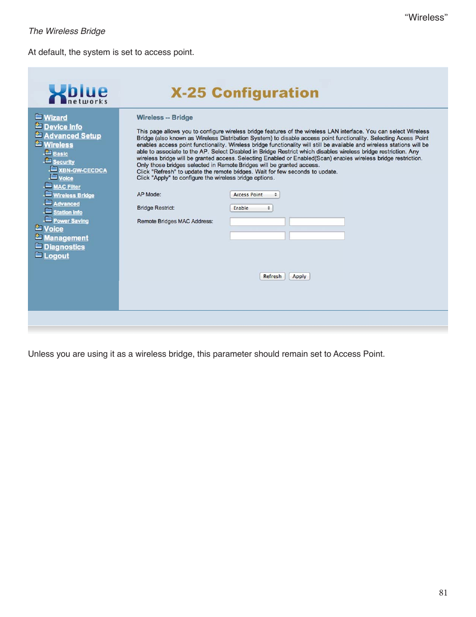Xblue Networks X-25 User Manual | Page 81 / 148