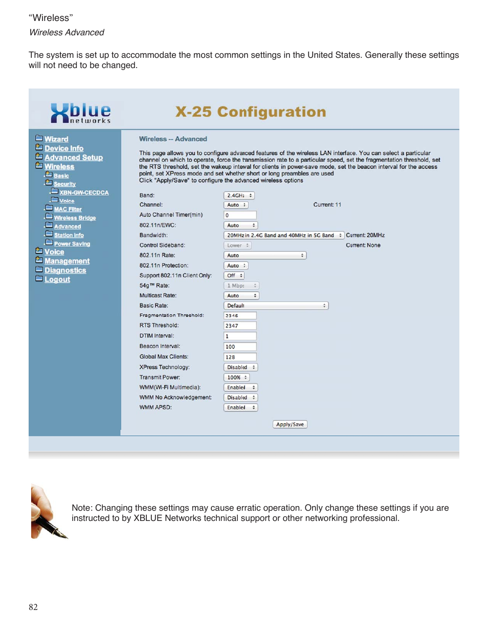 Xblue Networks X-25 User Manual | Page 82 / 148