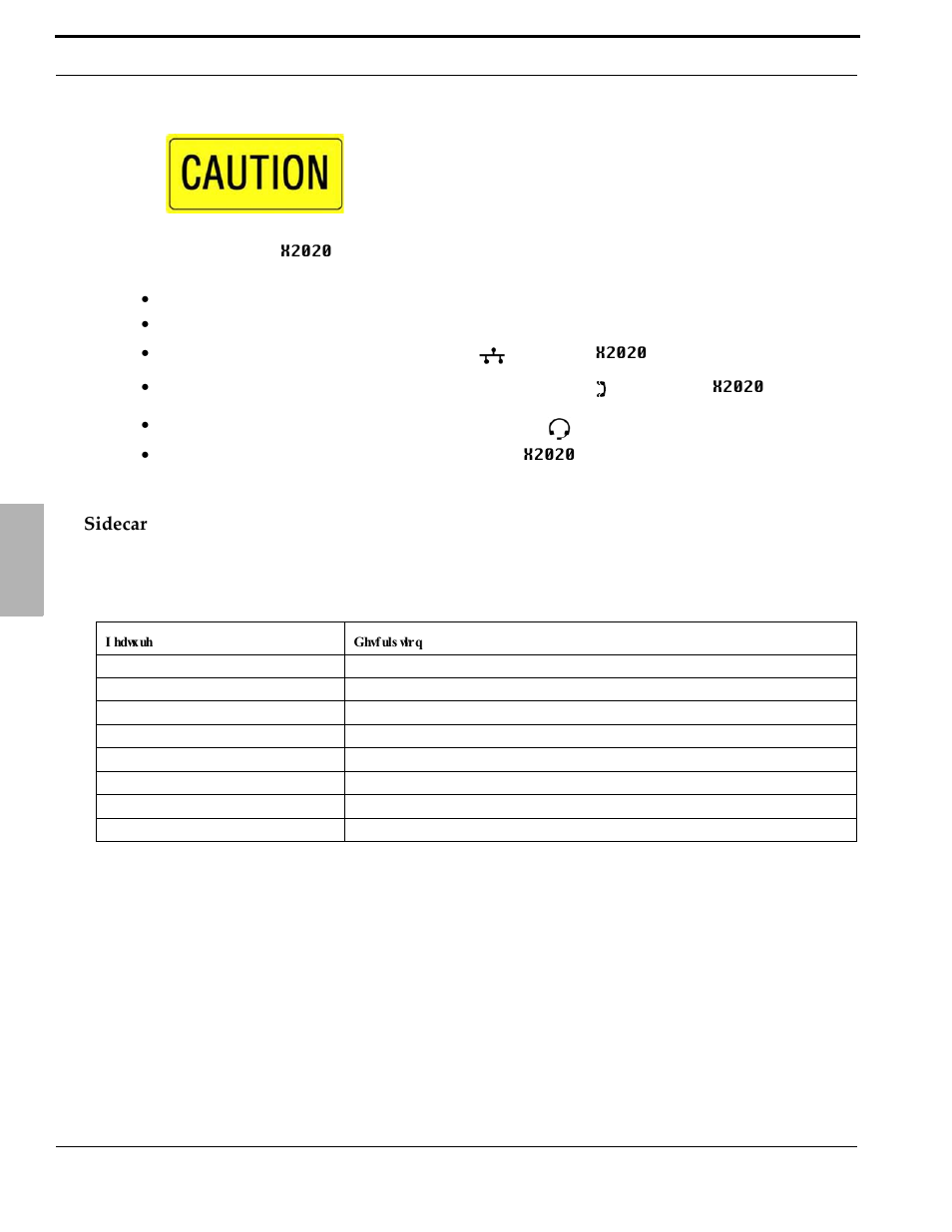 Sidecar | Xblue Networks X-2020 User Manual | Page 20 / 106