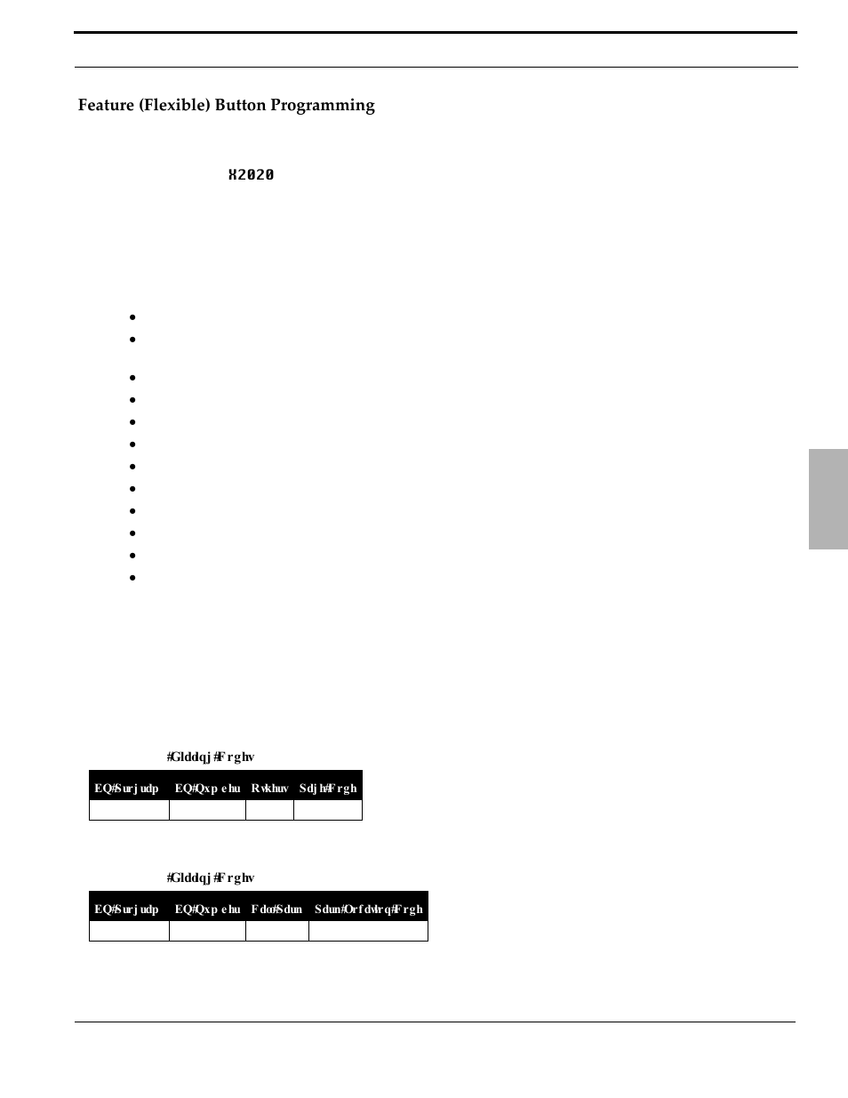 Feature (flexible) button programming | Xblue Networks X-2020 User Manual | Page 51 / 106