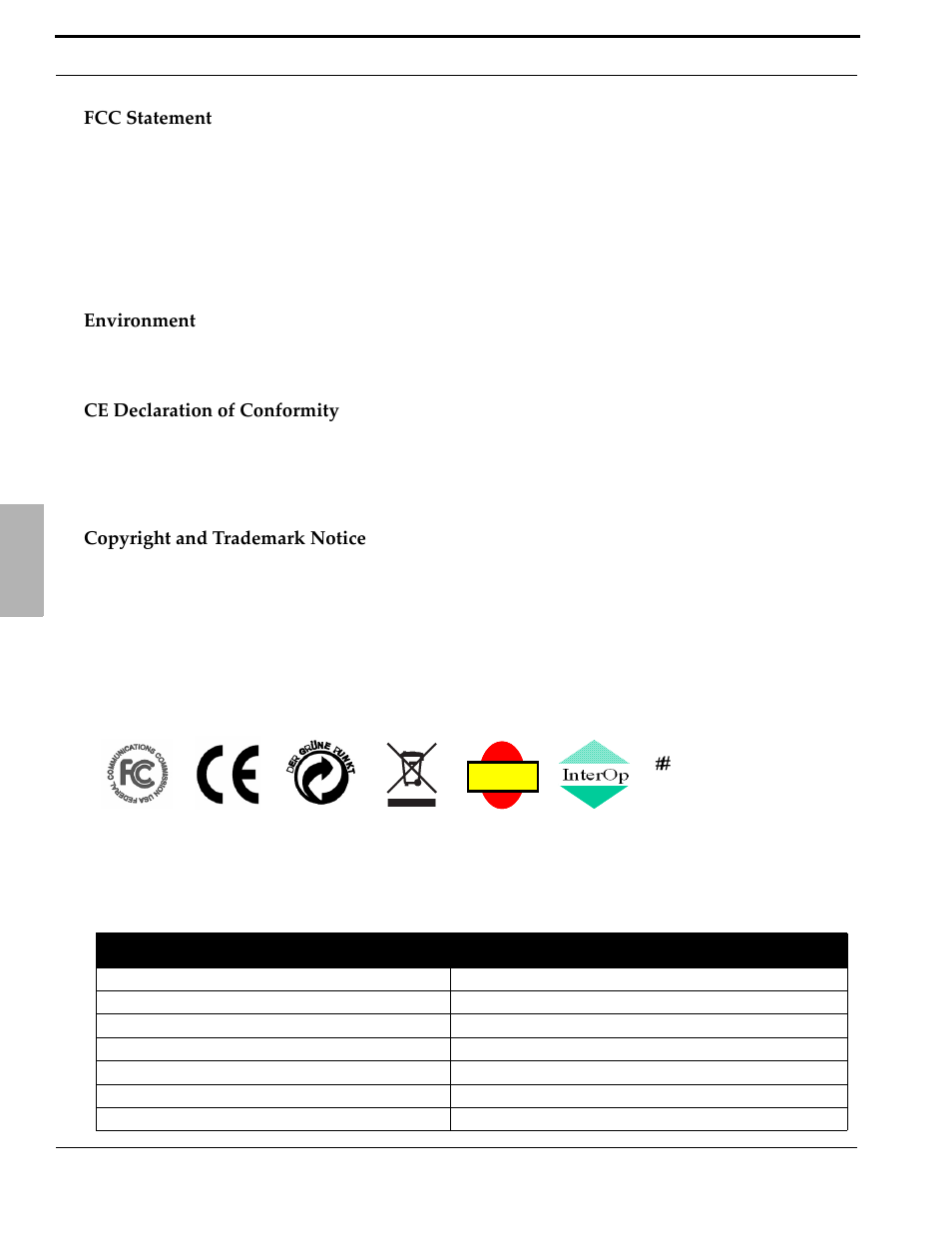 Fcc statement, Environment, Ce declaration of conformity | Copyright and trademark notice, Iso-9001 | Xblue Networks X-2020 User Manual | Page 8 / 106