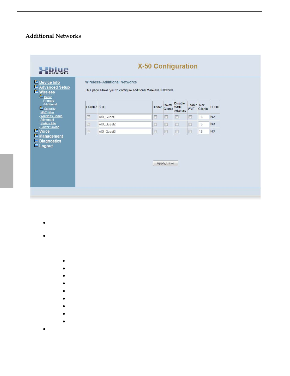 Additional networks | Xblue Networks X-50 User Manual | Page 148 / 260