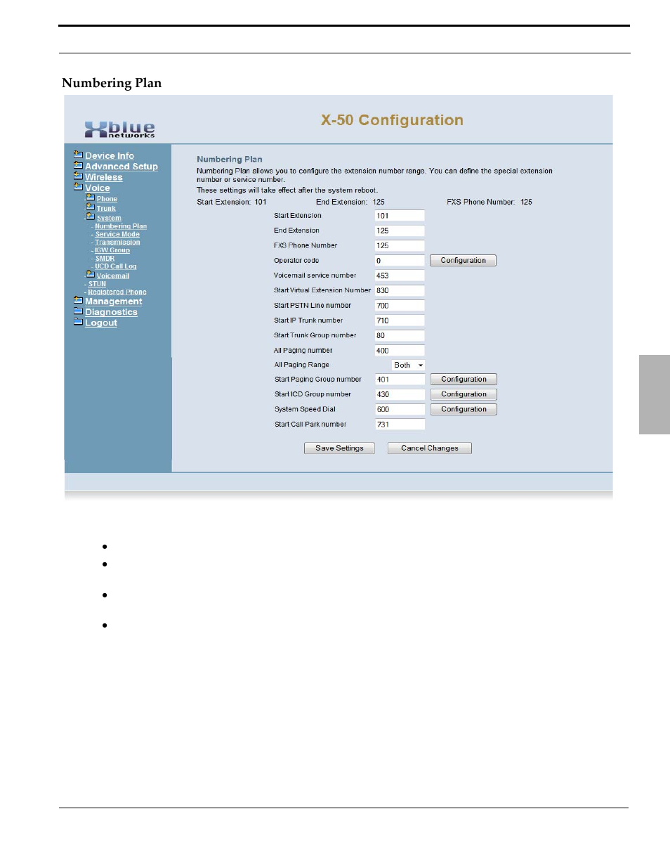 Numbering plan | Xblue Networks X-50 User Manual | Page 187 / 260