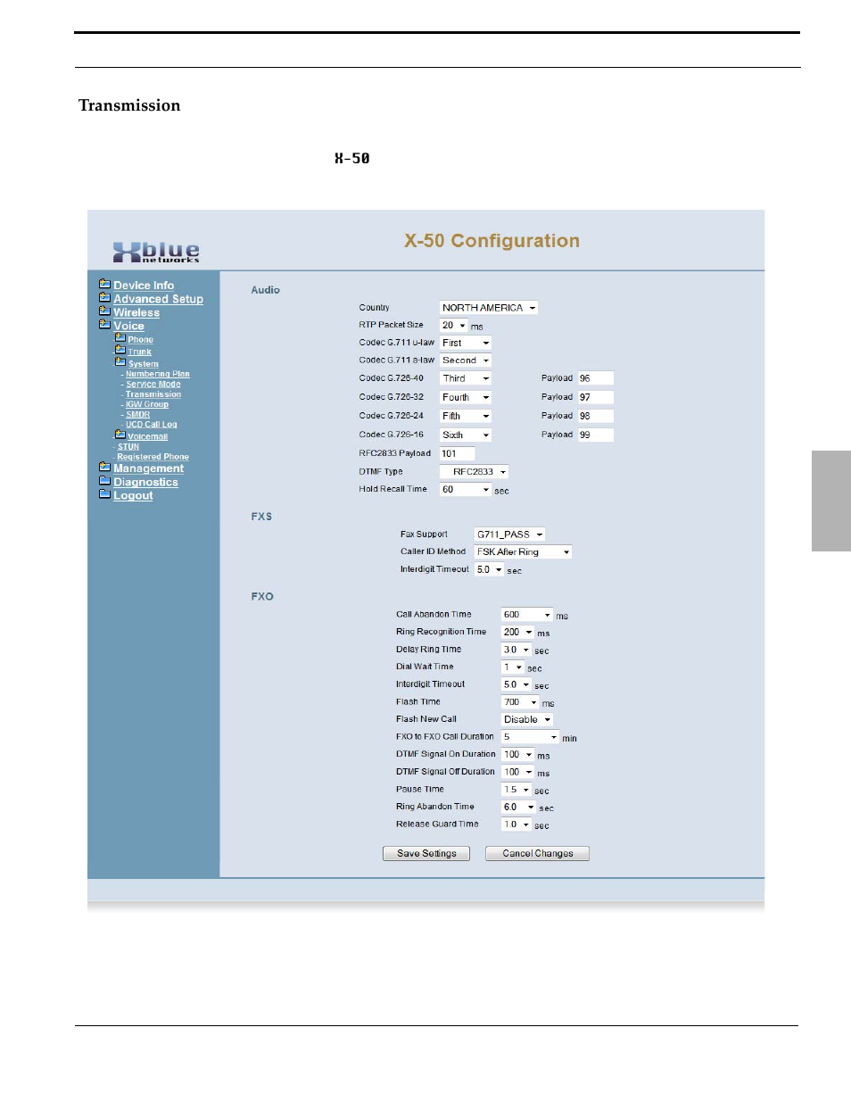 Transmission | Xblue Networks X-50 User Manual | Page 193 / 260