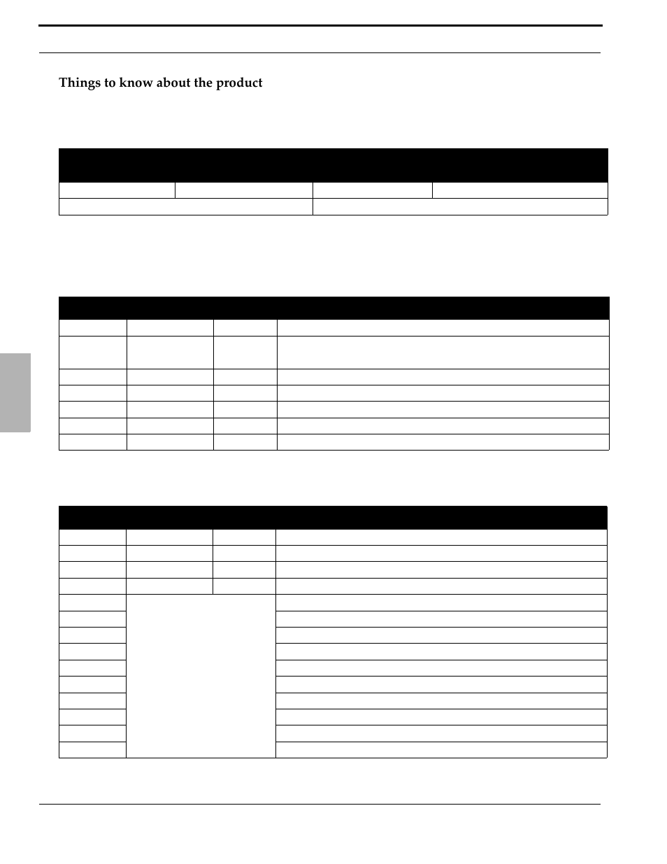 Things to know about the product, Table 2.1 maximum configuration, Table 2.2 physical system capacities | Table 2.3 system software capacities | Xblue Networks X-50 User Manual | Page 20 / 260