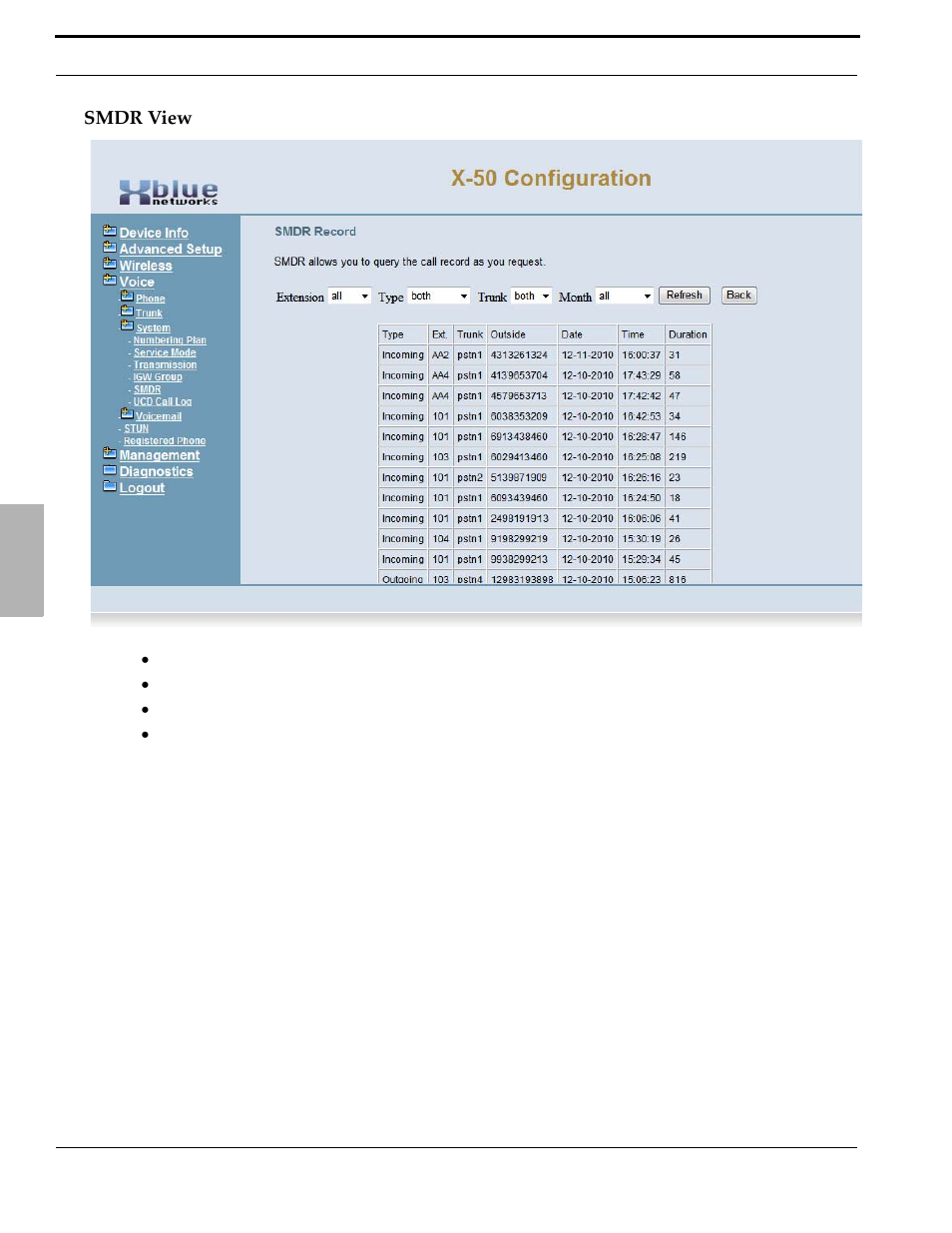 Smdr view | Xblue Networks X-50 User Manual | Page 200 / 260