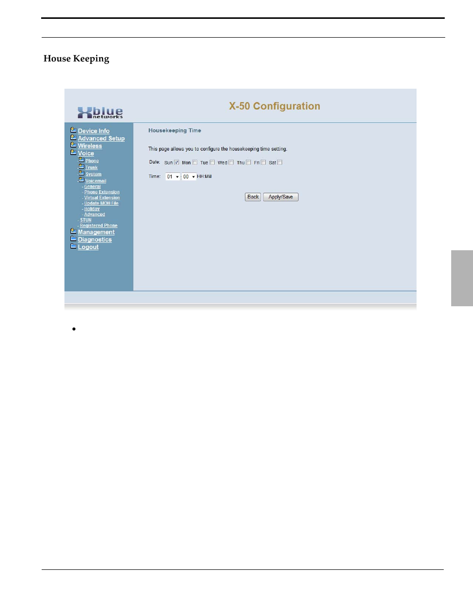 House keeping | Xblue Networks X-50 User Manual | Page 207 / 260