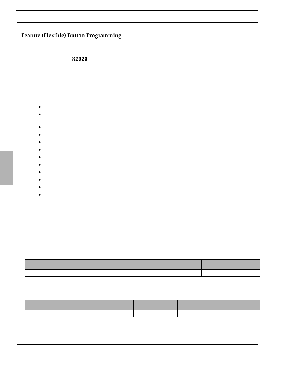 Feature (flexible) button programming | Xblue Networks X-50 User Manual | Page 64 / 260