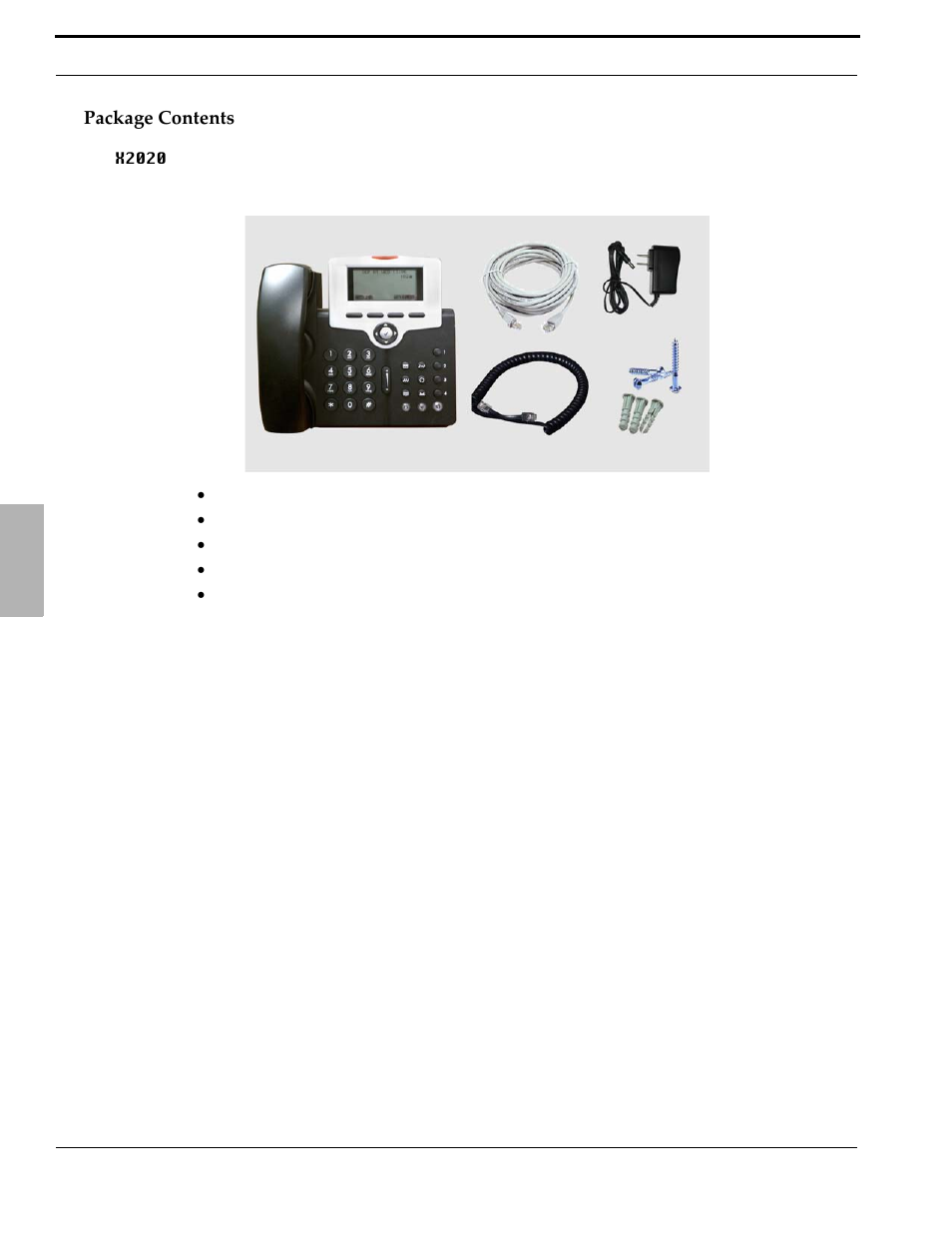 Package contents | Xblue Networks X-50 User Manual | Page 10 / 106
