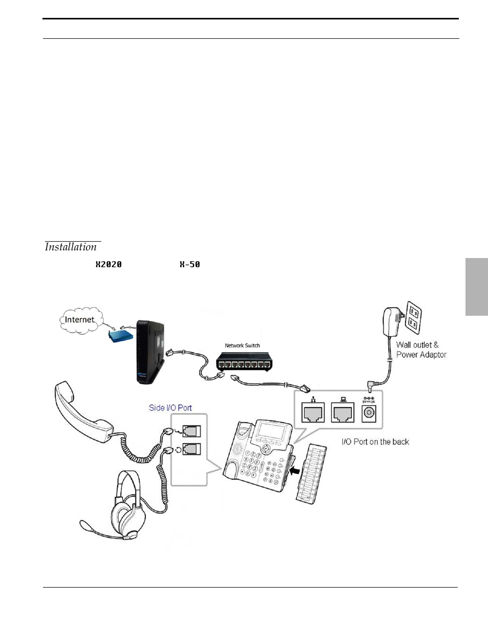 2 setup, Installation, 2 installation | Xblue Networks X-50 User Manual | Page 19 / 106